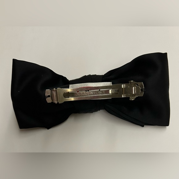 New French Clip Talbots Barrette Black Bow made in France - Picture 3 of 16